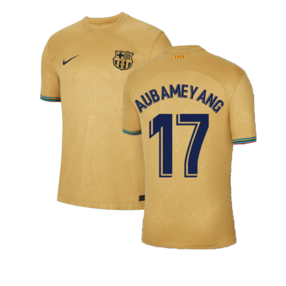 2022-2023 Barcelona Away Shirt (AUBAMEYANG 17)