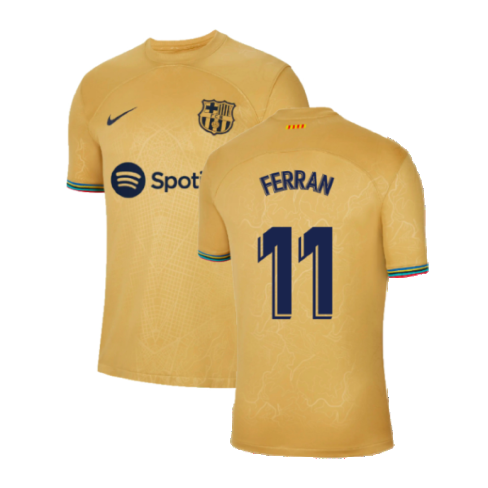 2022-2023 Barcelona Away Shirt (Sponsored) (FERRAN 11)