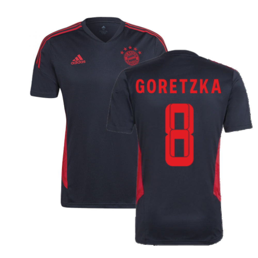 2022-2023 Bayern Munich Training Shirt (Black) (GORETZKA 8)