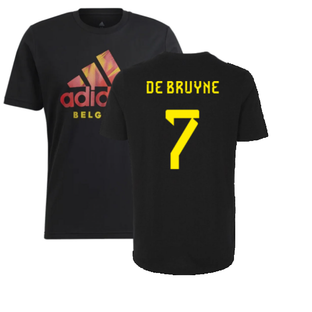 2022-2023 Belgium DNA Graphic Tee (Black) (DE BRUYNE 7)