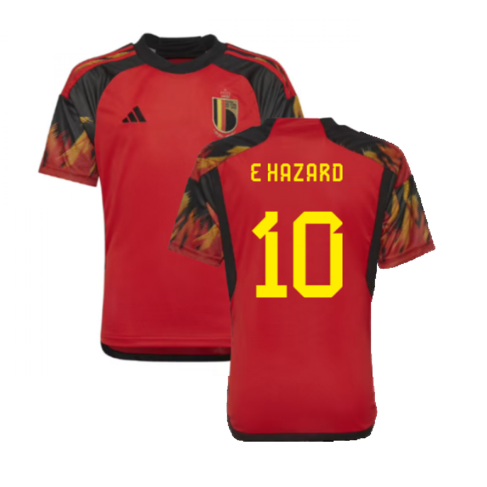 2022-2023 Belgium Home Shirt (Kids) (E Hazard 10)