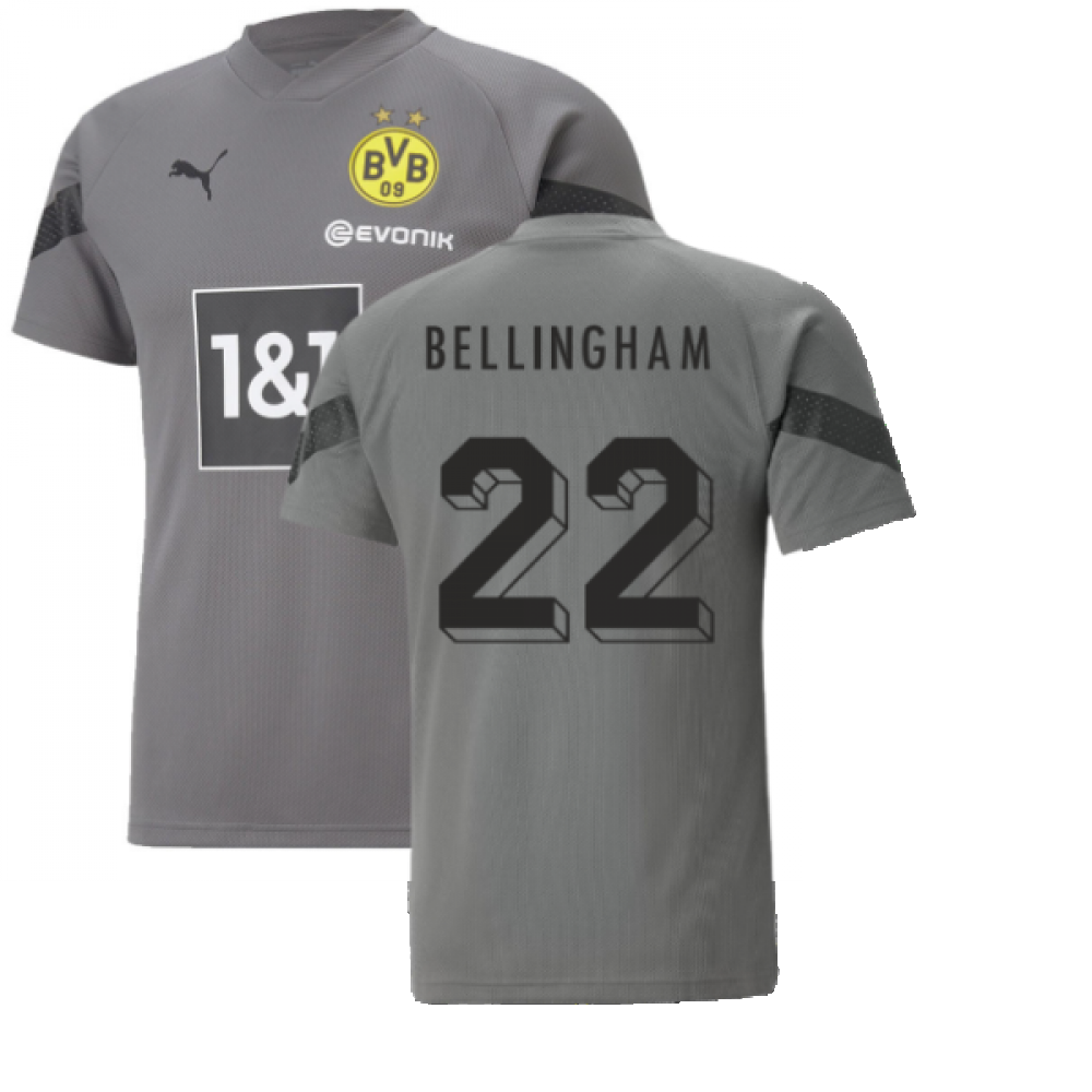 2022-2023 Borussia Dortmund Training Jersey (Smoked Pearl) (BELLINGHAM 22)