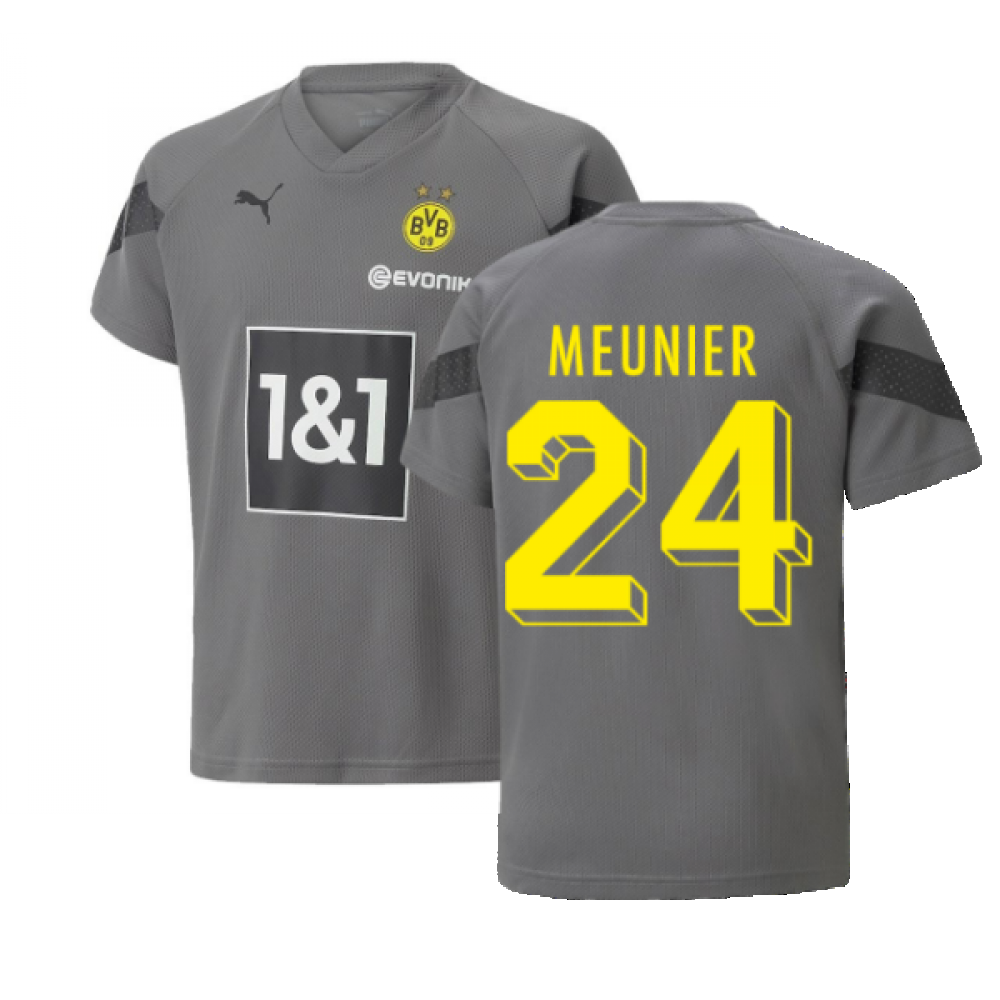 2022-2023 Borussia Dortmund Training Jersey (Smoked Pearl) - Kids (MEUNIER 24)