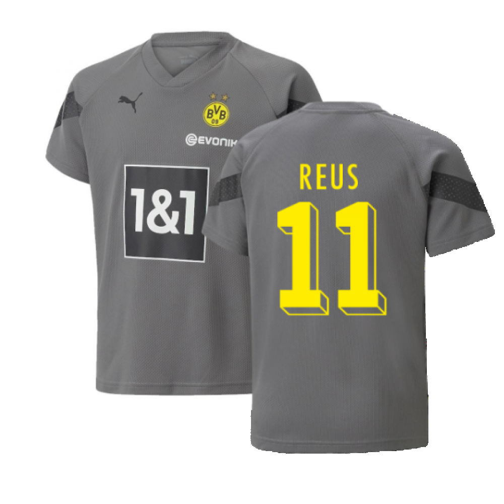 2022-2023 Borussia Dortmund Training Jersey (Smoked Pearl) - Kids (REUS 11)