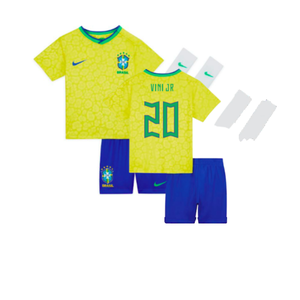2022-2023 Brazil Home Infants Baby Kit (Vini JR 20)
