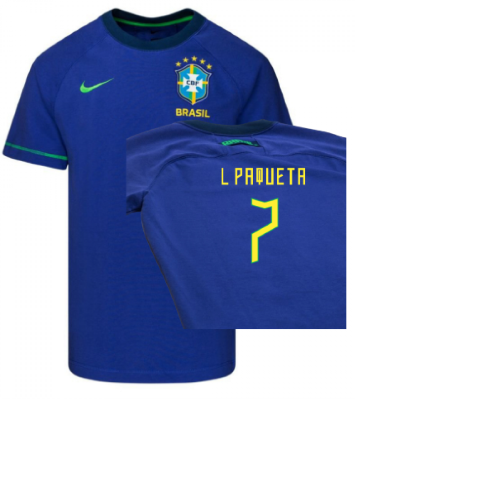 2022-2023 Brazil Travel Short Sleeve Top (L Paqueta 7)