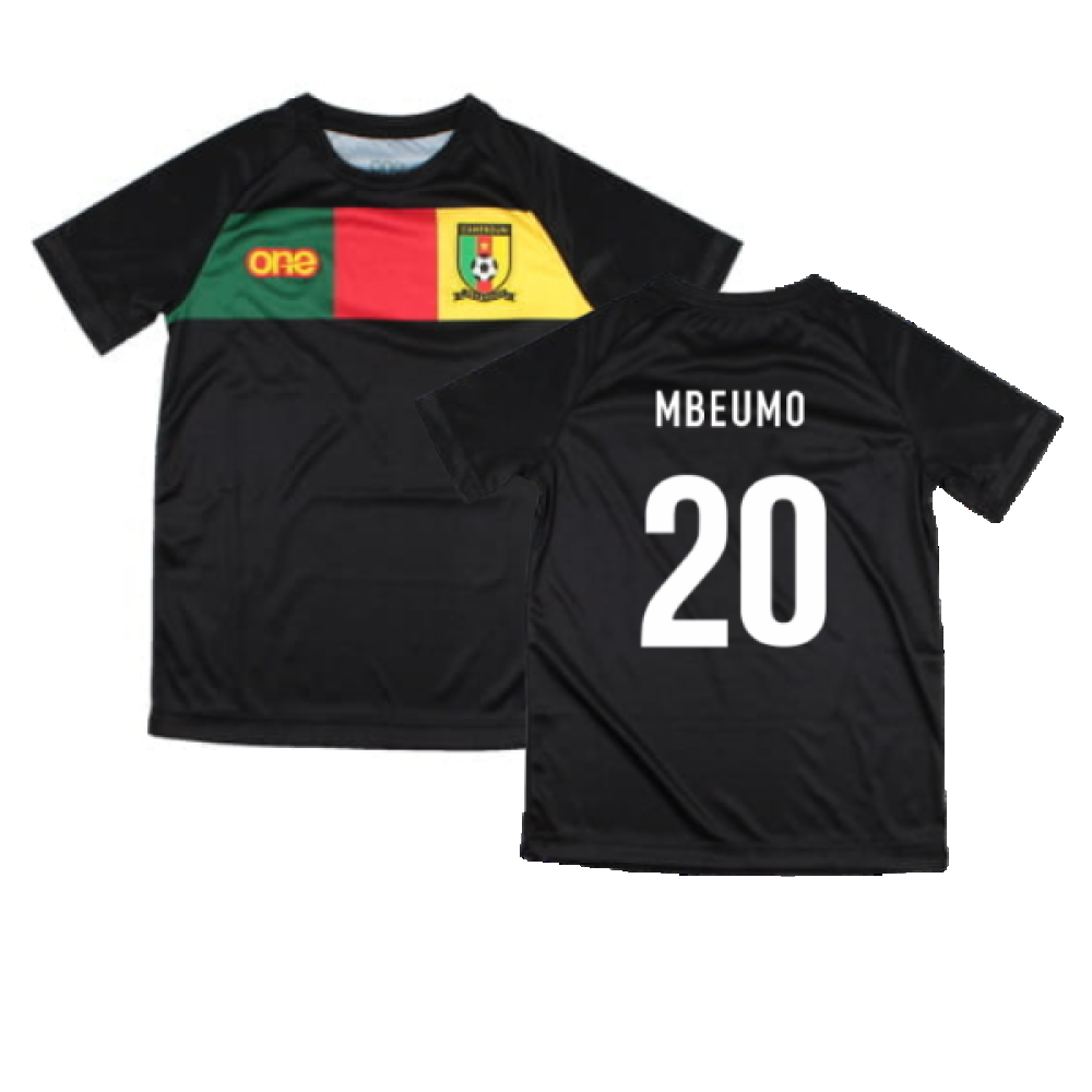 2022-2023 Cameroon Training Tee (Black) - Kids (MBEUMO 20)