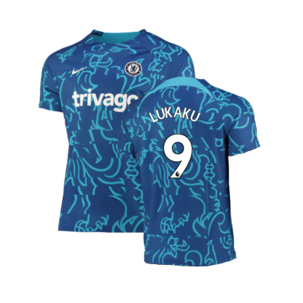 2022-2023 Chelsea Pre-Match Training Shirt (Blue) (LUKAKU 9)