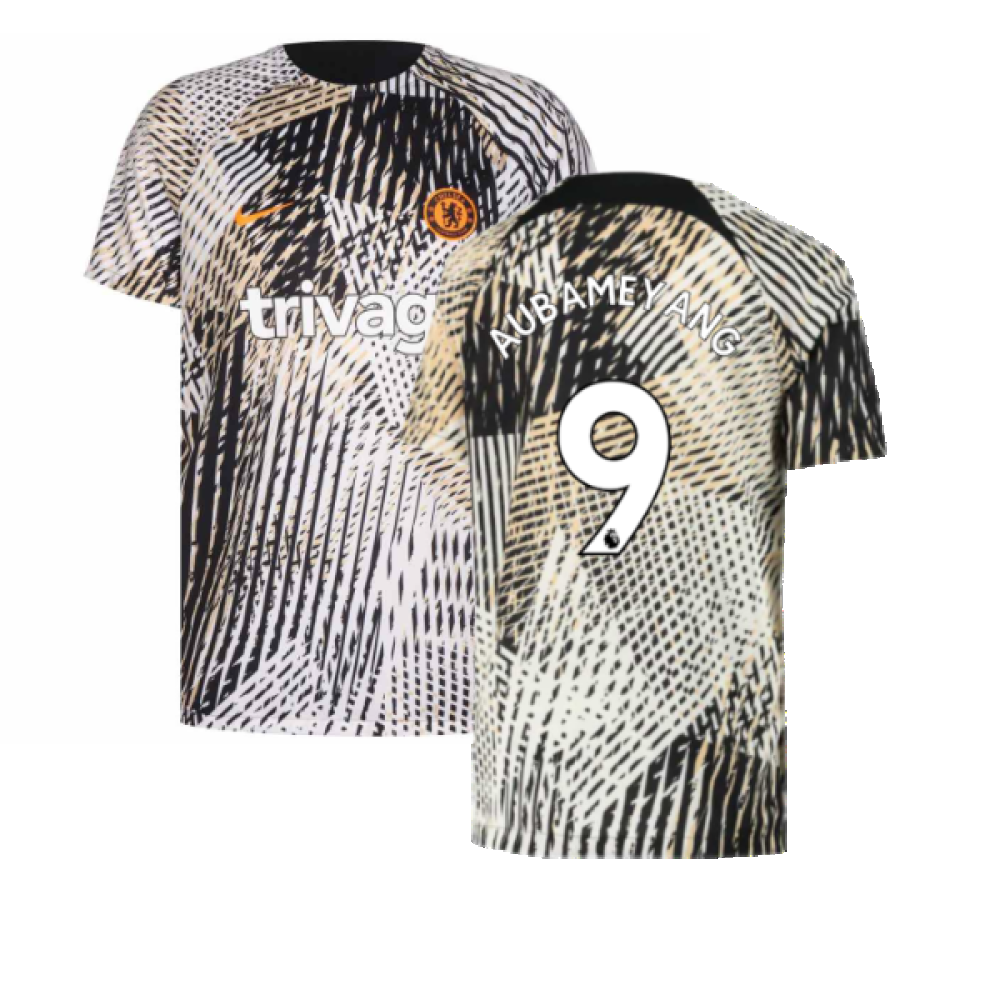 2022-2023 Chelsea Pre-Match Training Shirt (Sail) - Kids (AUBAMEYANG 9)