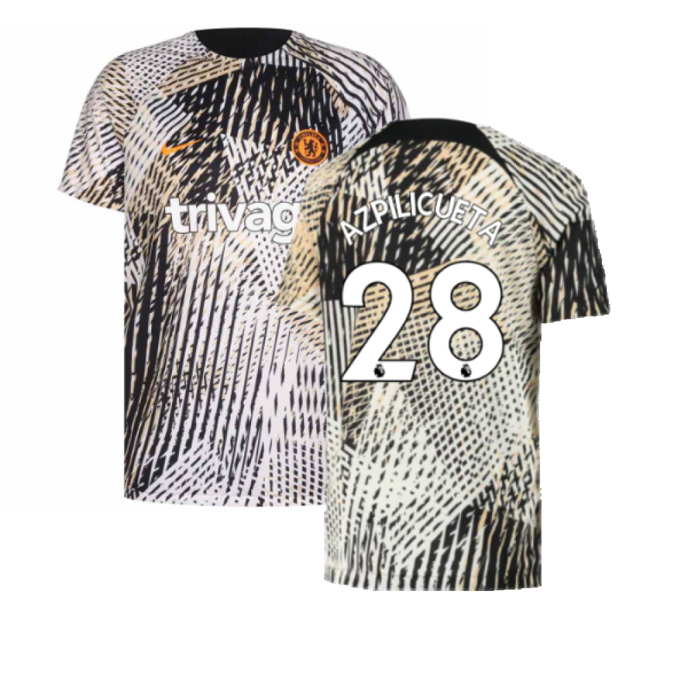 2022-2023 Chelsea Pre-Match Training Shirt (Sail) - Kids (AZPILICUETA 28)