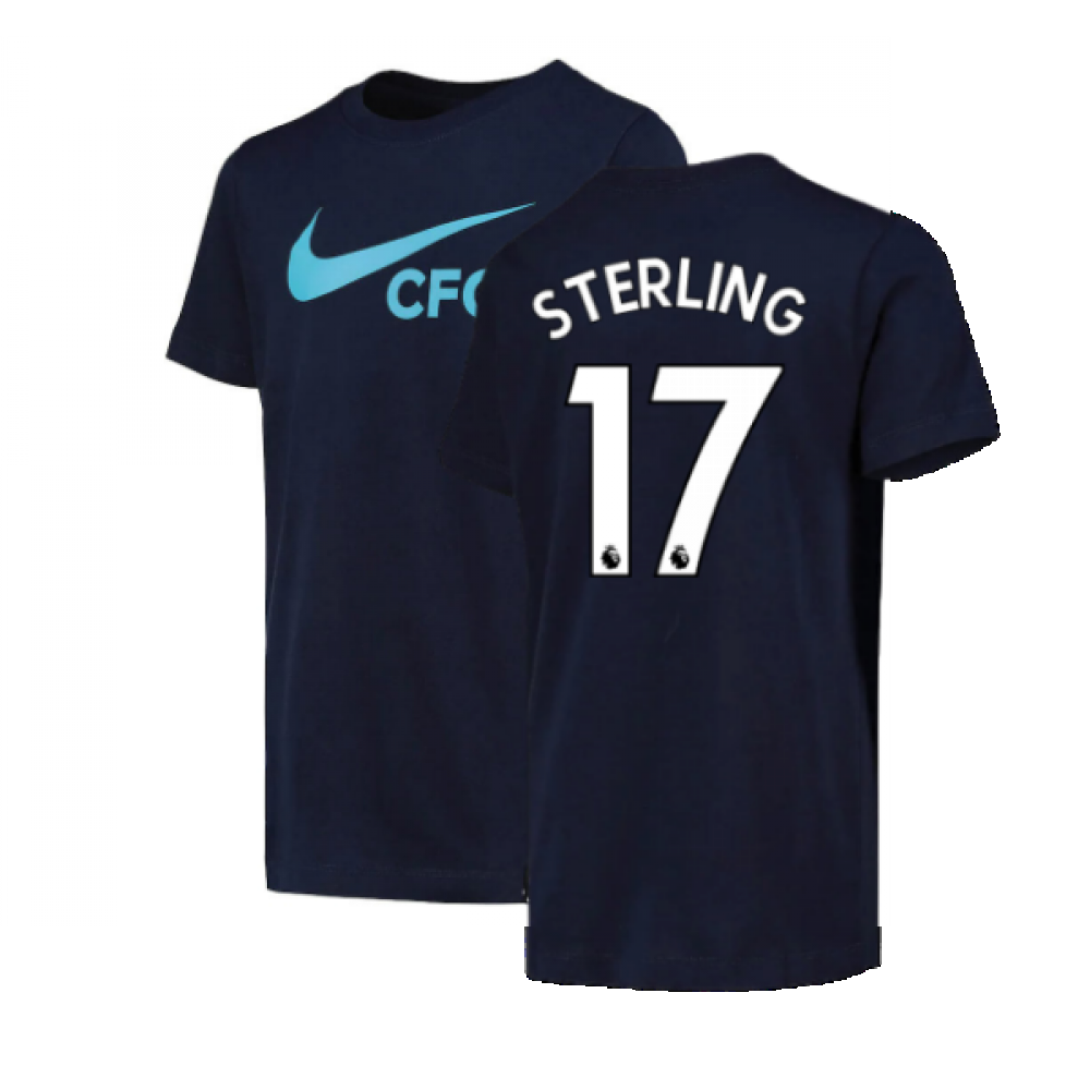 2022-2023 Chelsea Swoosh Tee (Navy) - Kids (STERLING 17)