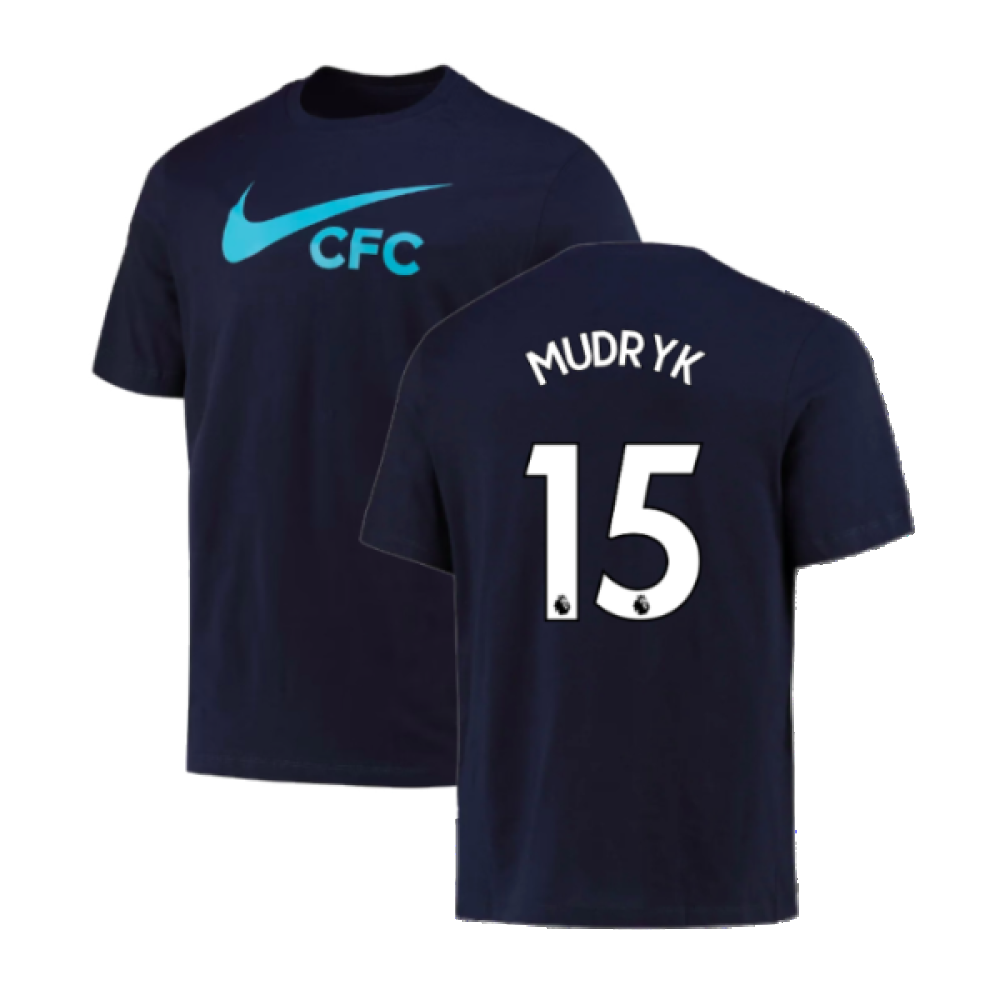 2022-2023 Chelsea Swoosh Tee (Navy) (MUDRYK 15)