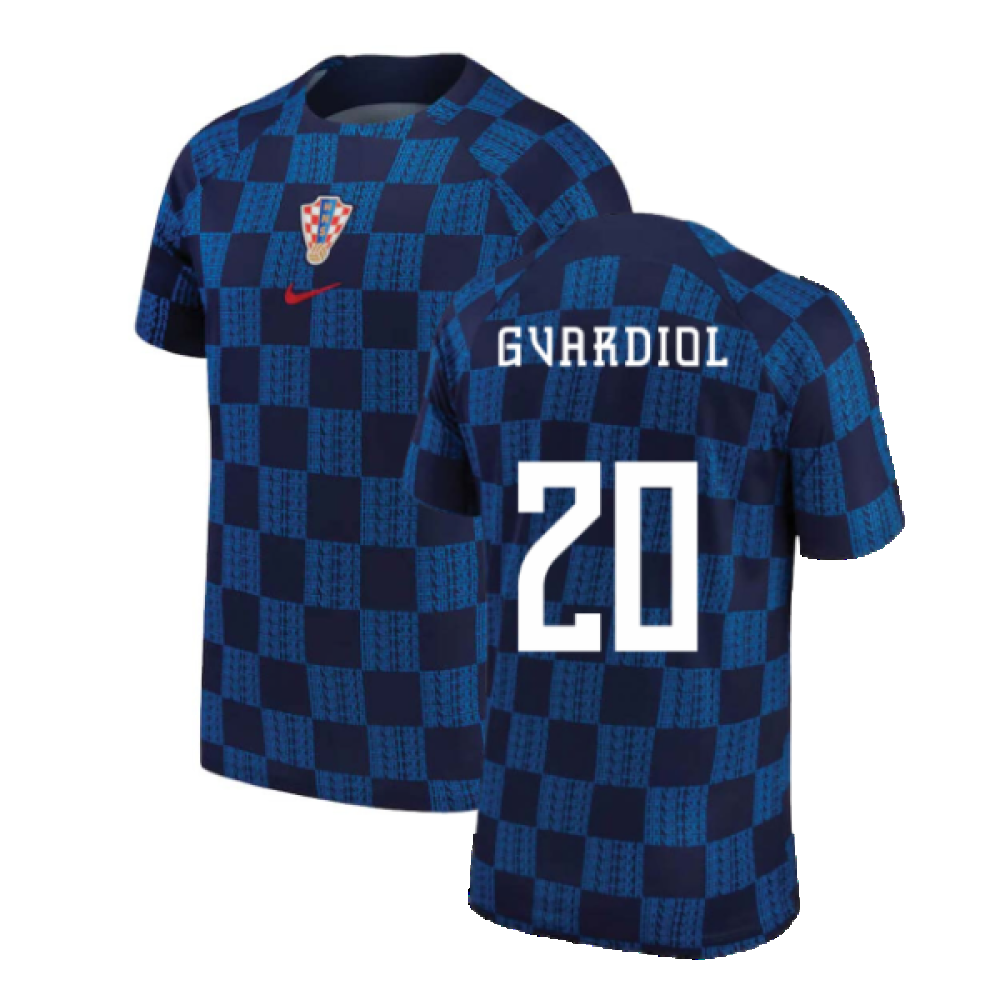 2022-2023 Croatia Pre-Match Training Shirt (Navy) (Gvardiol 20)