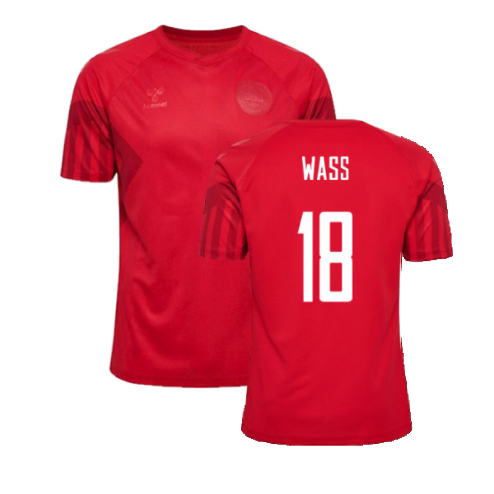 2022-2023 Denmark Home Jersey (Wass 18)