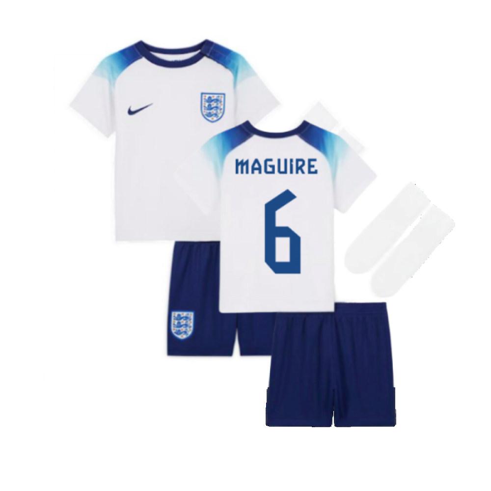 2022-2023 England Home Little Boys Mini Kit (Maguire 6)