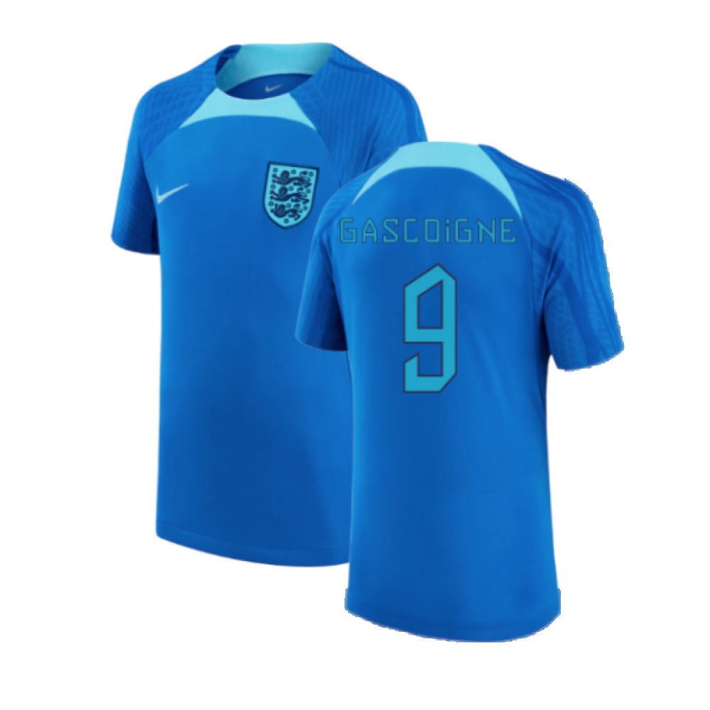 2022-2023 England Strike Dri-FIT Training Shirt (Blue) (Gascoigne 9)