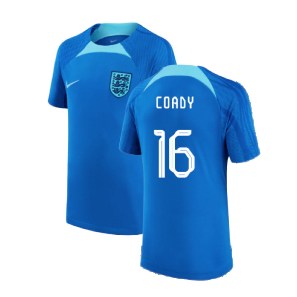 2022-2023 England Strike Training Shirt (Blue) - Kids (Coady 16)