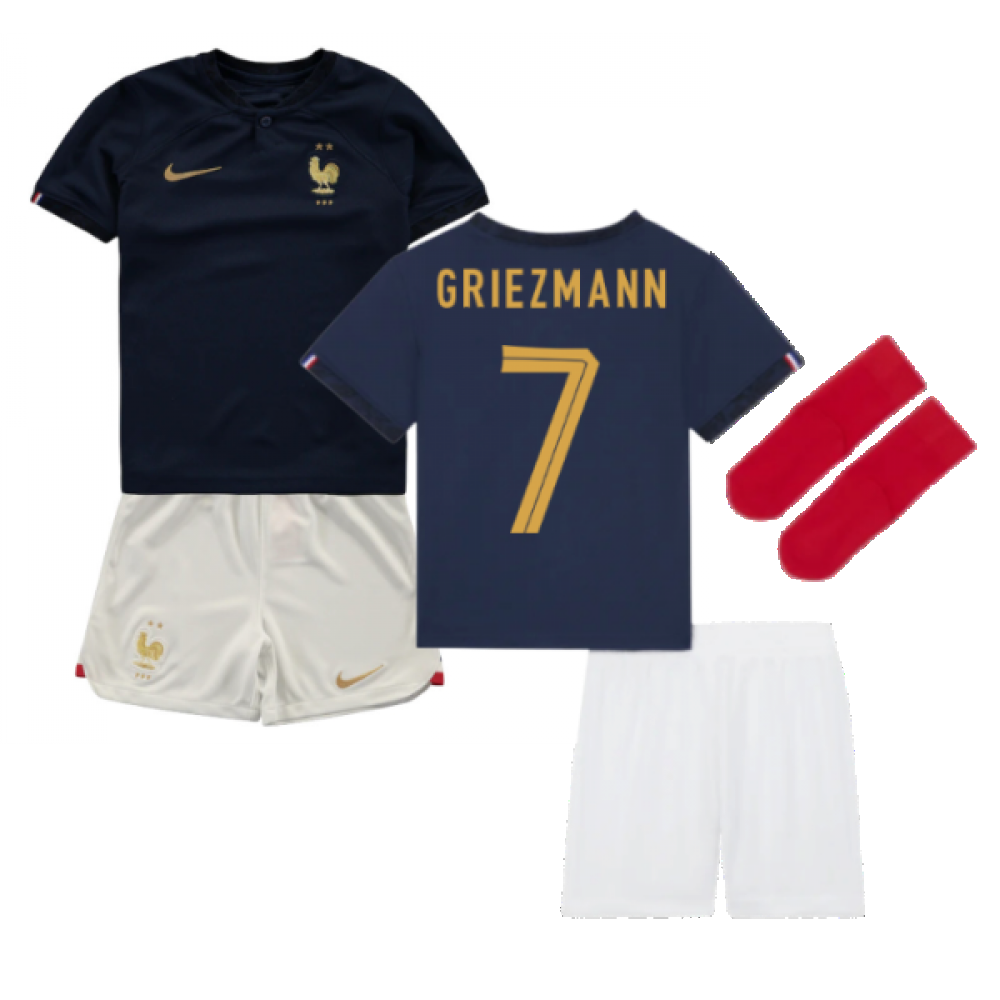 2022-2023 France Home Little Boys Mini Kit (Griezmann 7)