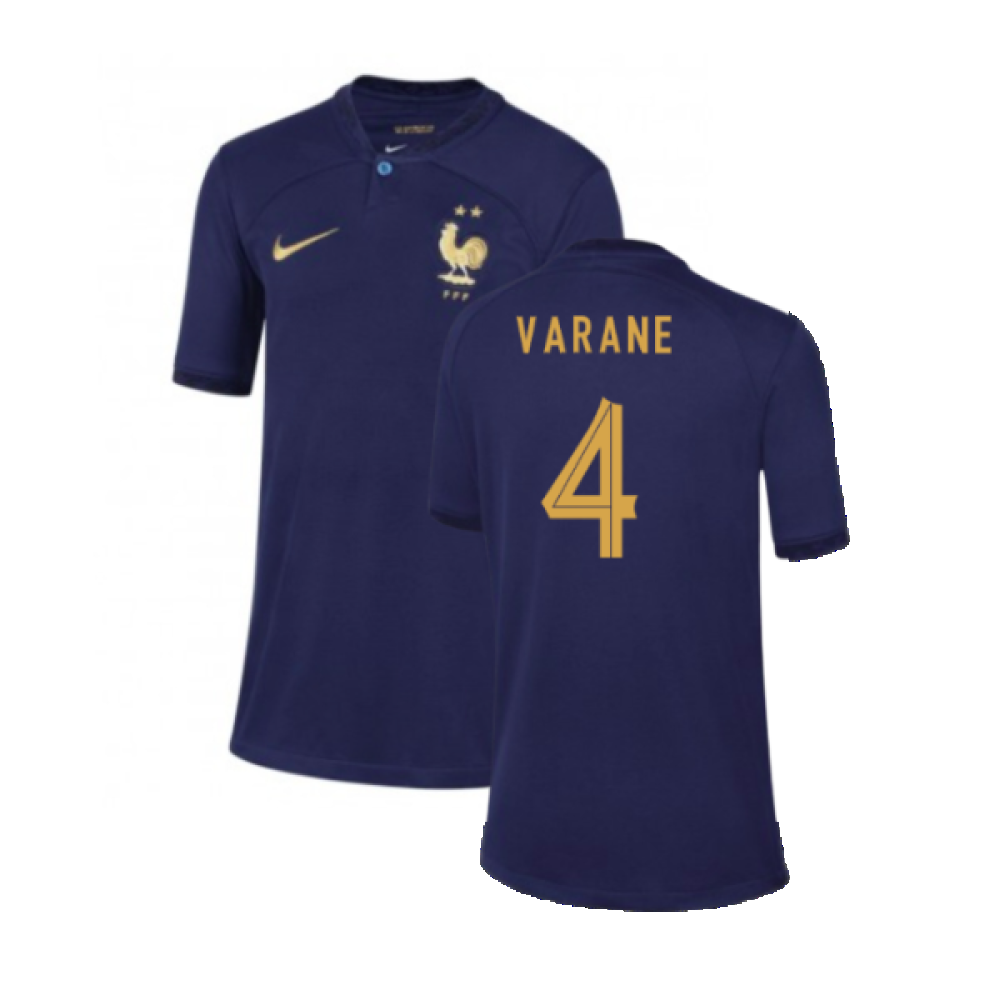 2022-2023 France Home Shirt - Kids (Varane 4)