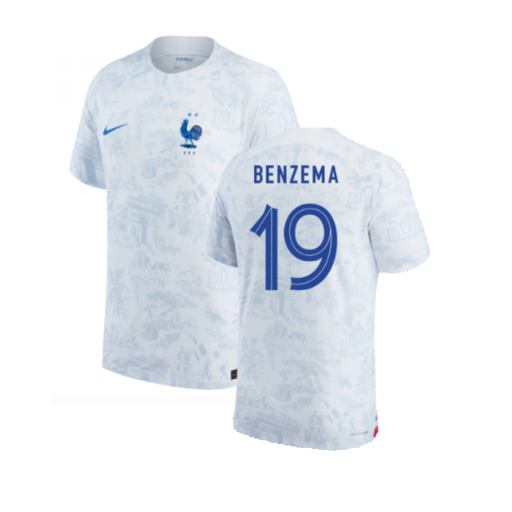 2022-2023 France Match ADV Dri-Fit Away Shirt (Benzema 19)