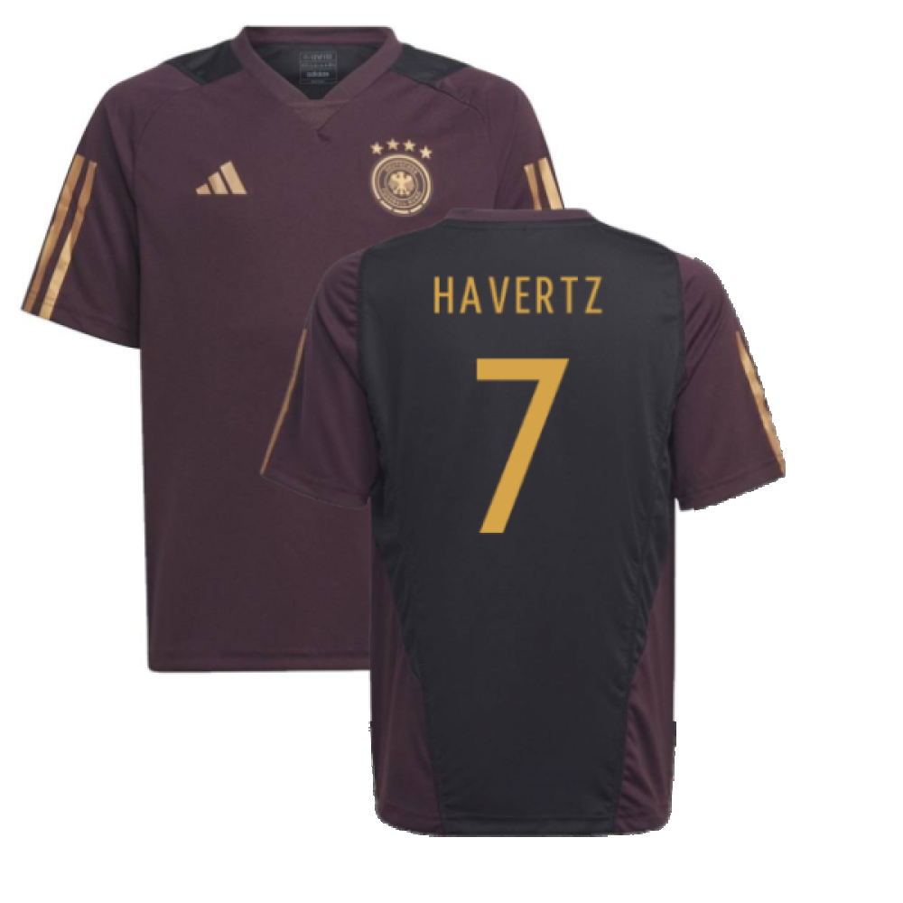 2022-2023 Germany Training Jersey (Shadow Maroon) - Kids (HAVERTZ 7)