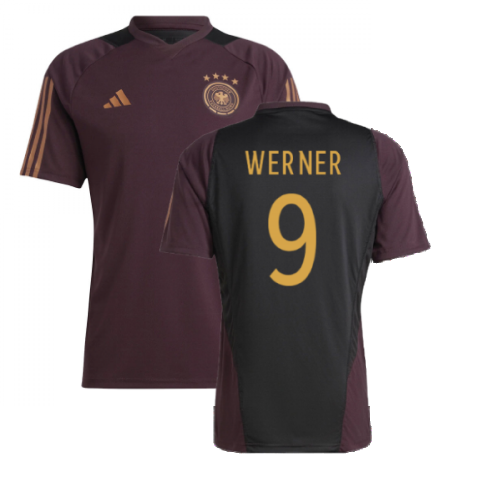 2022-2023 Germany Training Jersey (Shadow Maroon) (WERNER 9)