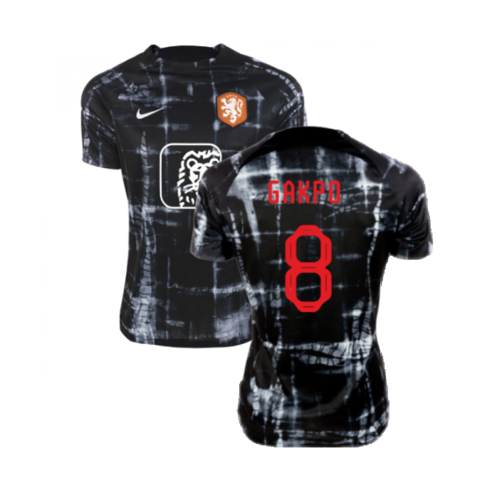 2022-2023 Holland Pre-Match Shirt (Black) - Kids (Gakpo 8)