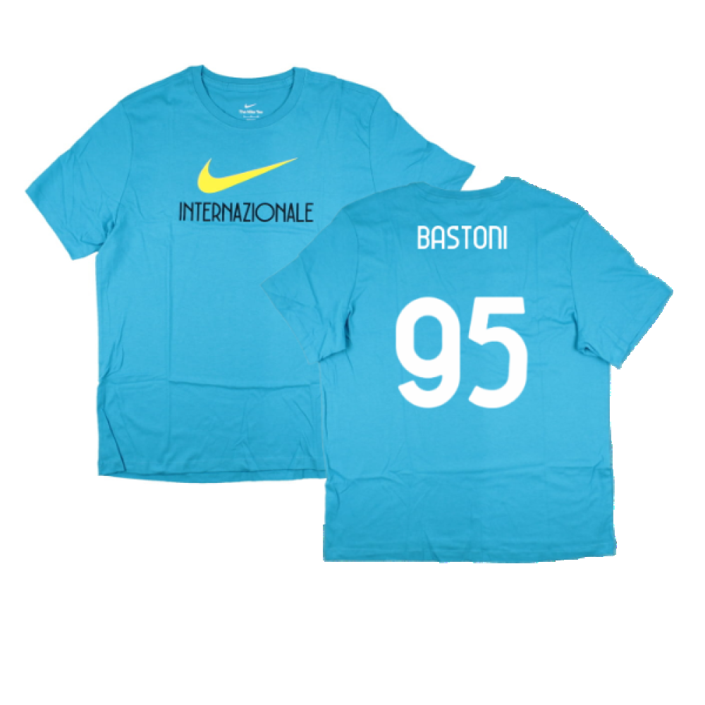 2022-2023 Inter Milan Swoosh Tee (Blue) (BASTONI 95)