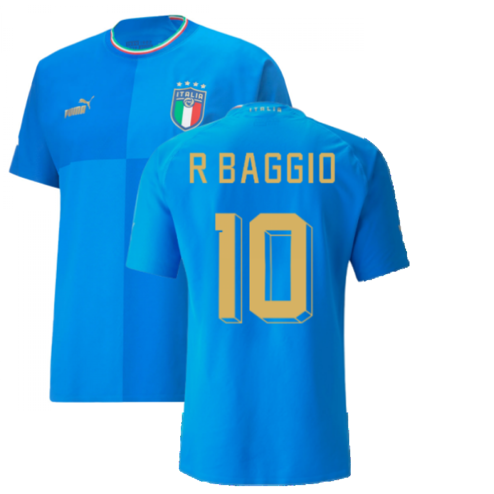 2022-2023 Italy Authentic Home Shirt (R BAGGIO 10)