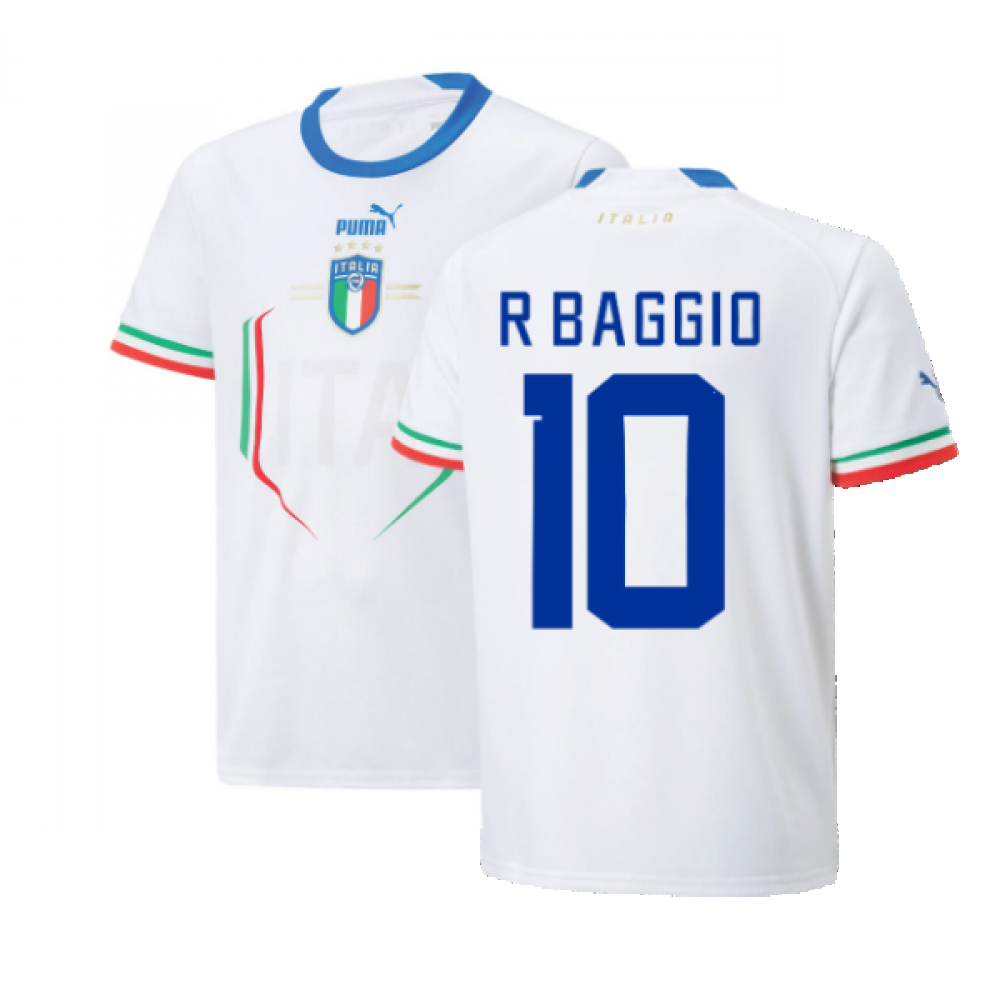 2022-2023 Italy Away Shirt (Kids) (R BAGGIO 10)