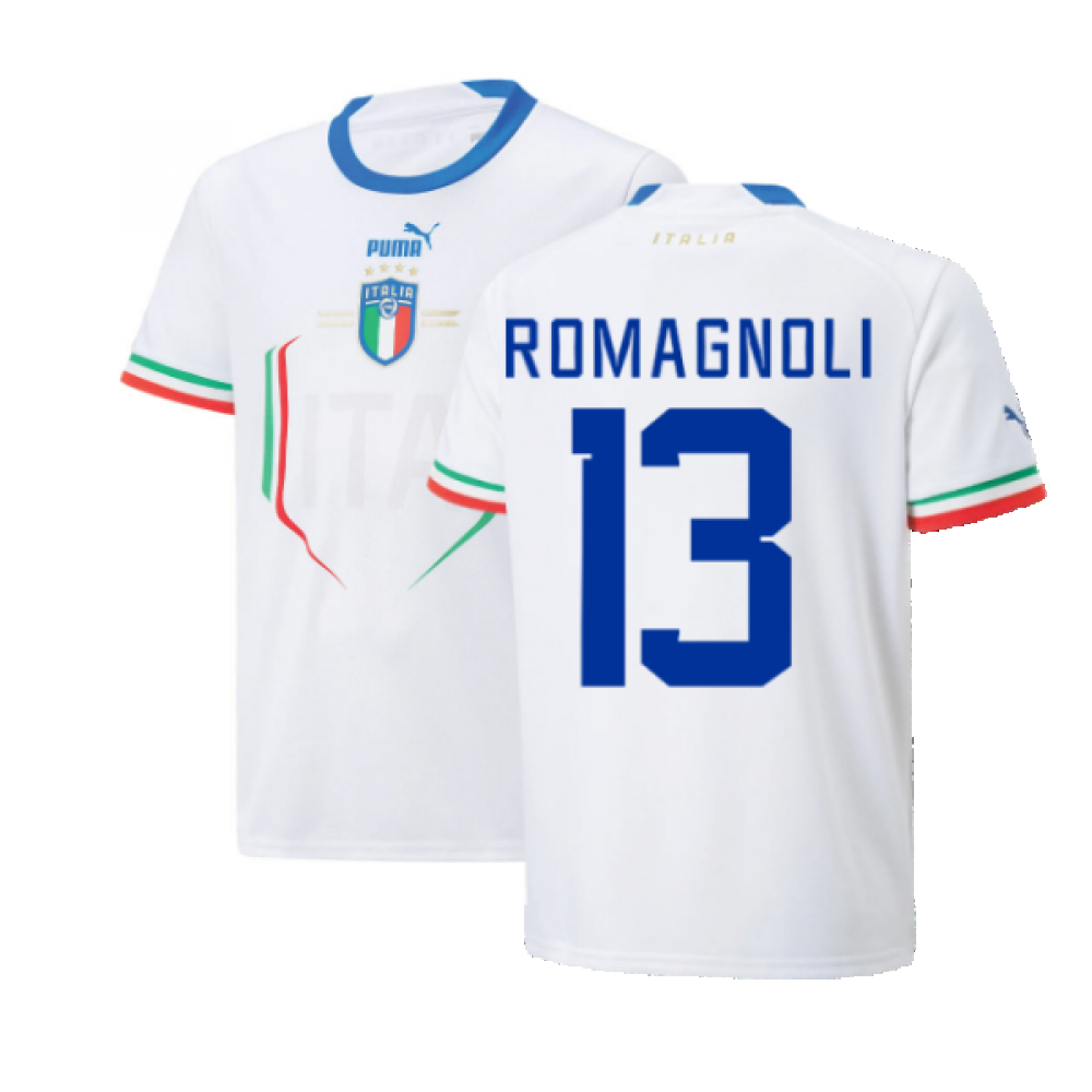 2022-2023 Italy Away Shirt (Kids) (ROMAGNOLI 13)