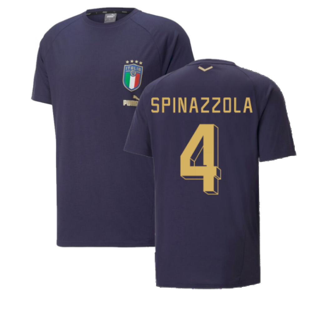 2022-2023 Italy Coach Casuals Tee (Peacot) (SPINAZZOLA 4)