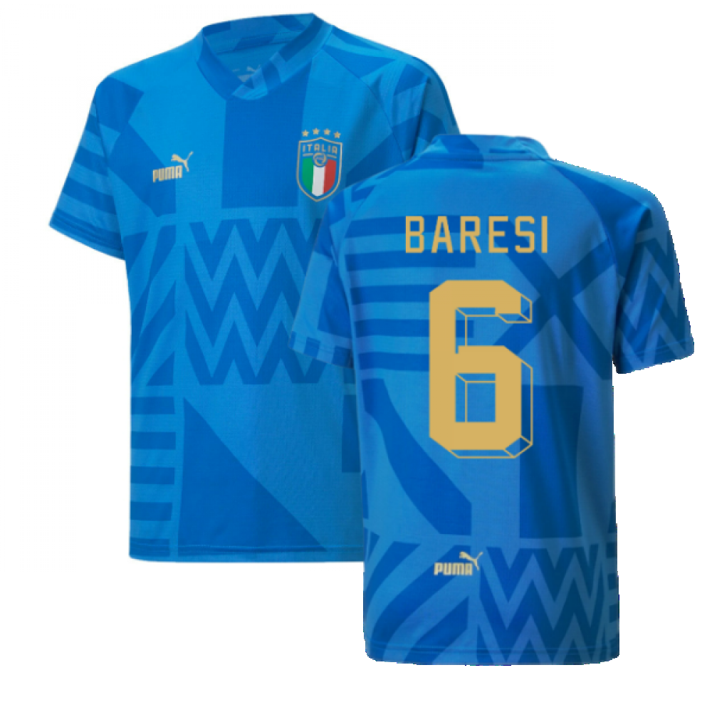 2022-2023 Italy Home Pre-Match Jersey (Blue) - Kids (BARESI 6)