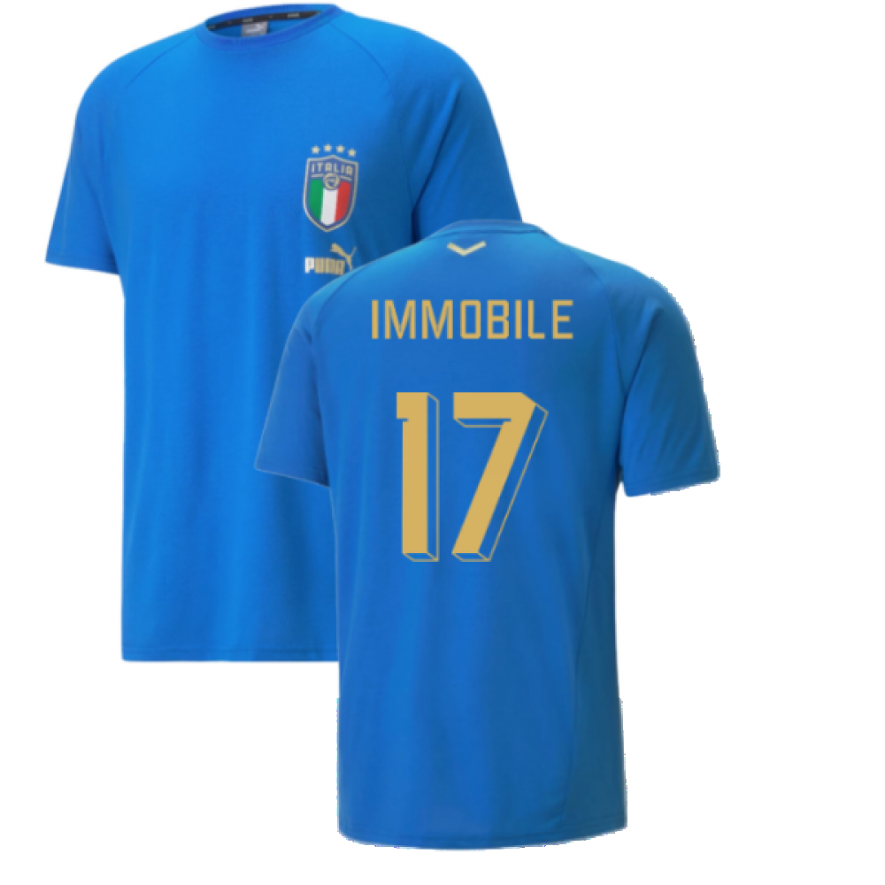 2022-2023 Italy Player Casuals Tee (Blue) (IMMOBILE 17)