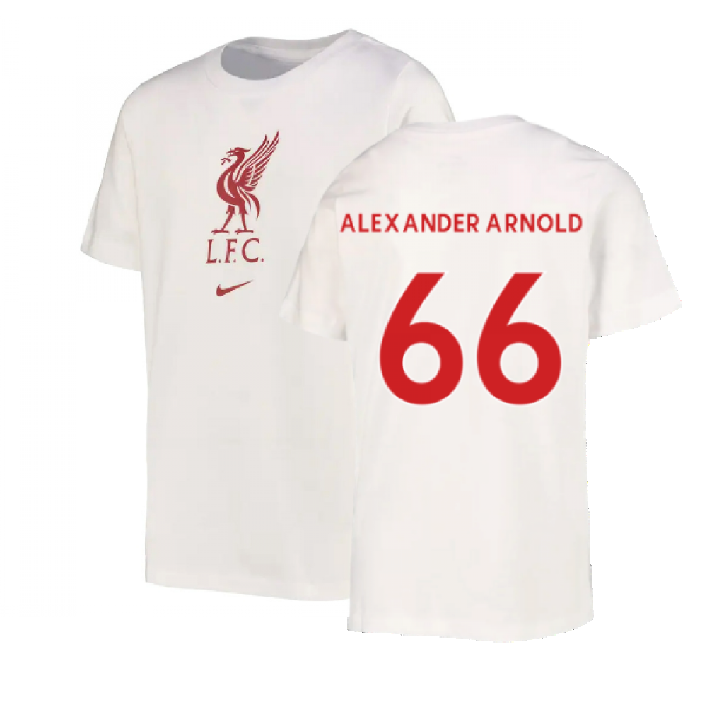 2022-2023 Liverpool Crest Tee (White) (ALEXANDER ARNOLD 66)