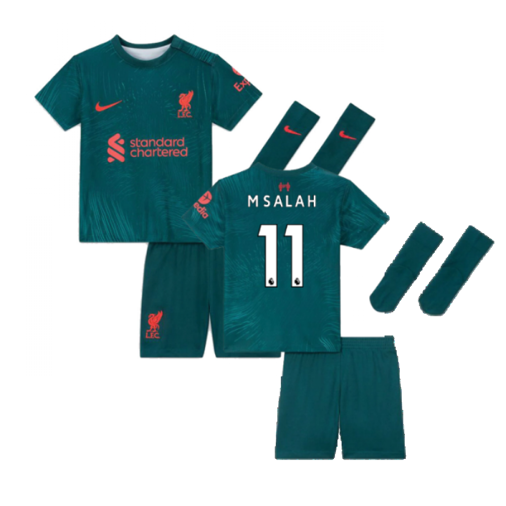 2022-2023 Liverpool Third Little Boys Mini Kit (M SALAH 11)