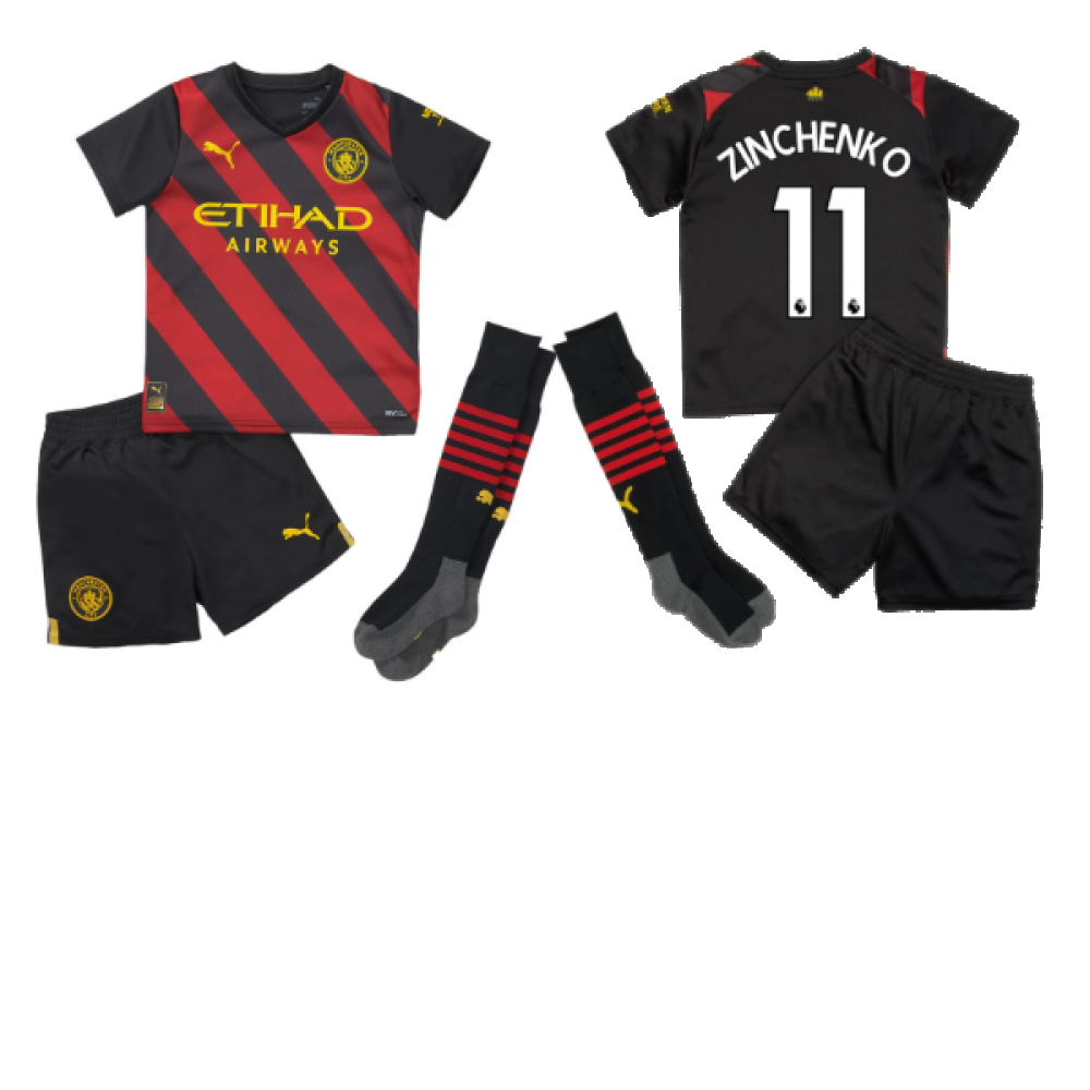 2022-2023 Man City Away Mini Kit (ZINCHENKO 11)