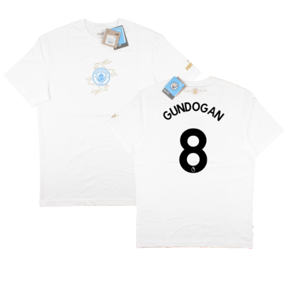 2022-2023 Man City Chinese New Year Tee (White) (Gundogan 8)