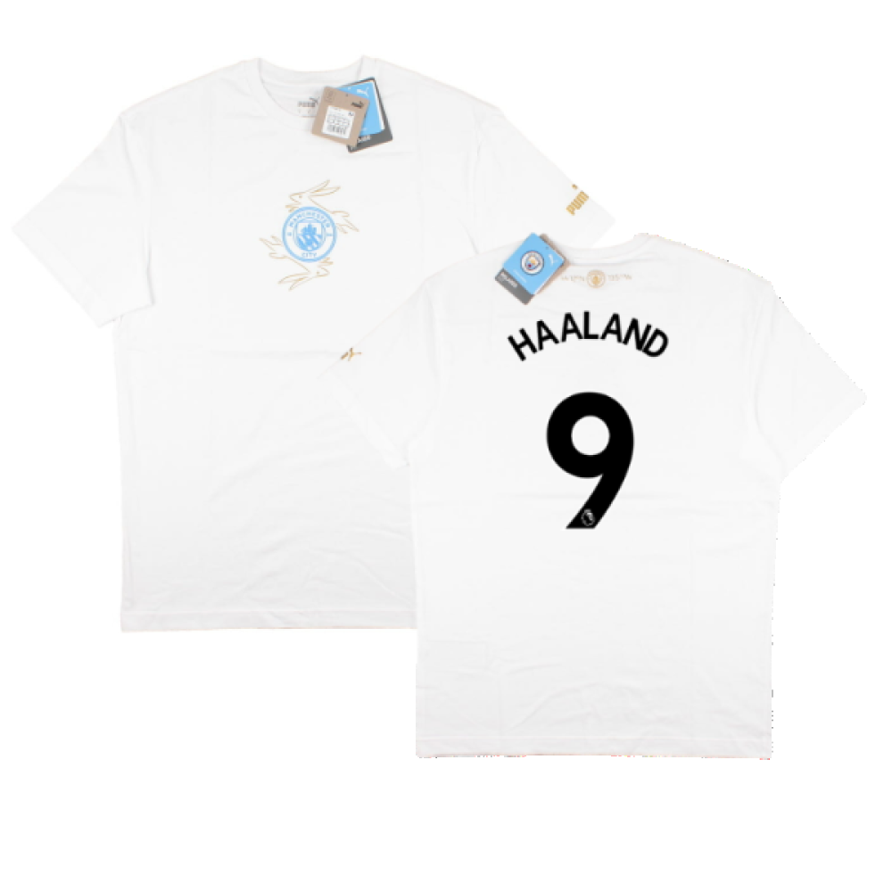 2022-2023 Man City Chinese New Year Tee (White) (Haaland 9)