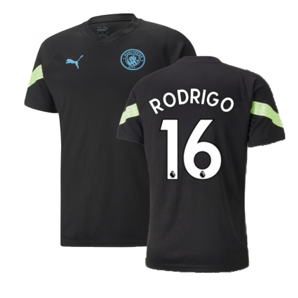 2022-2023 Man City PRO Training Jersey (Black) (RODRIGO 16)