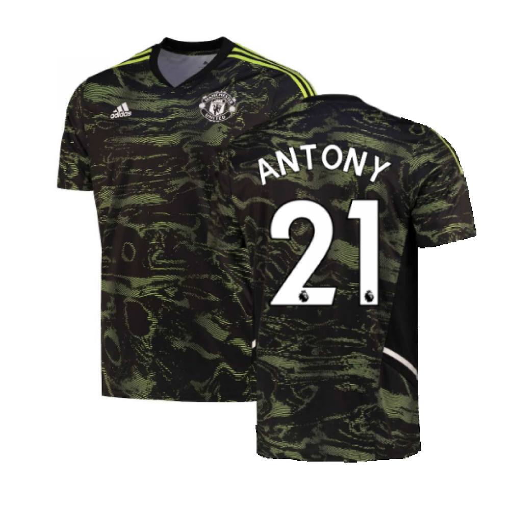 2022-2023 Man Utd EU Training Jersey (Solar Slime) (ANTONY 21)