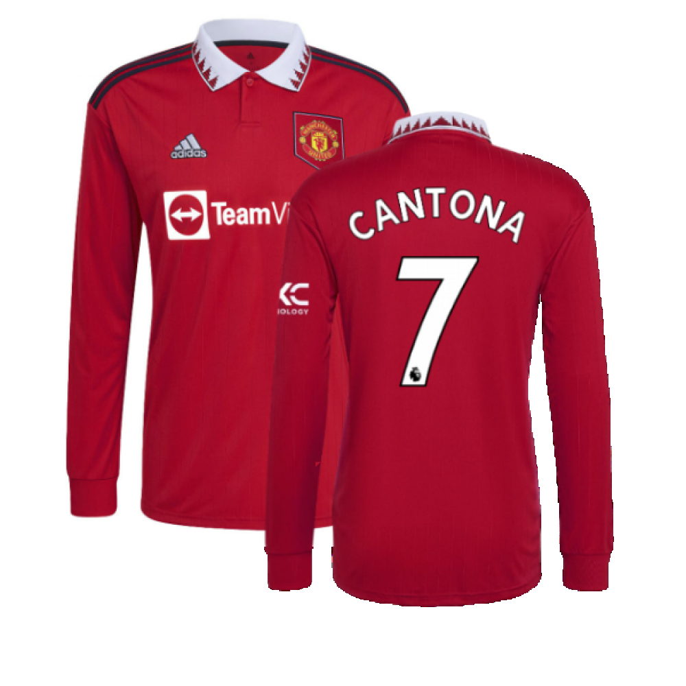 2022-2023 Man Utd Long Sleeve Home Shirt (CANTONA 7)