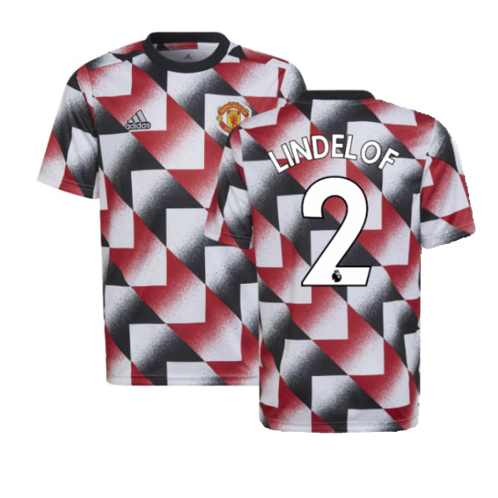 2022-2023 Man Utd Pre-Match Shirt (White) - Kids (LINDELOF 2)