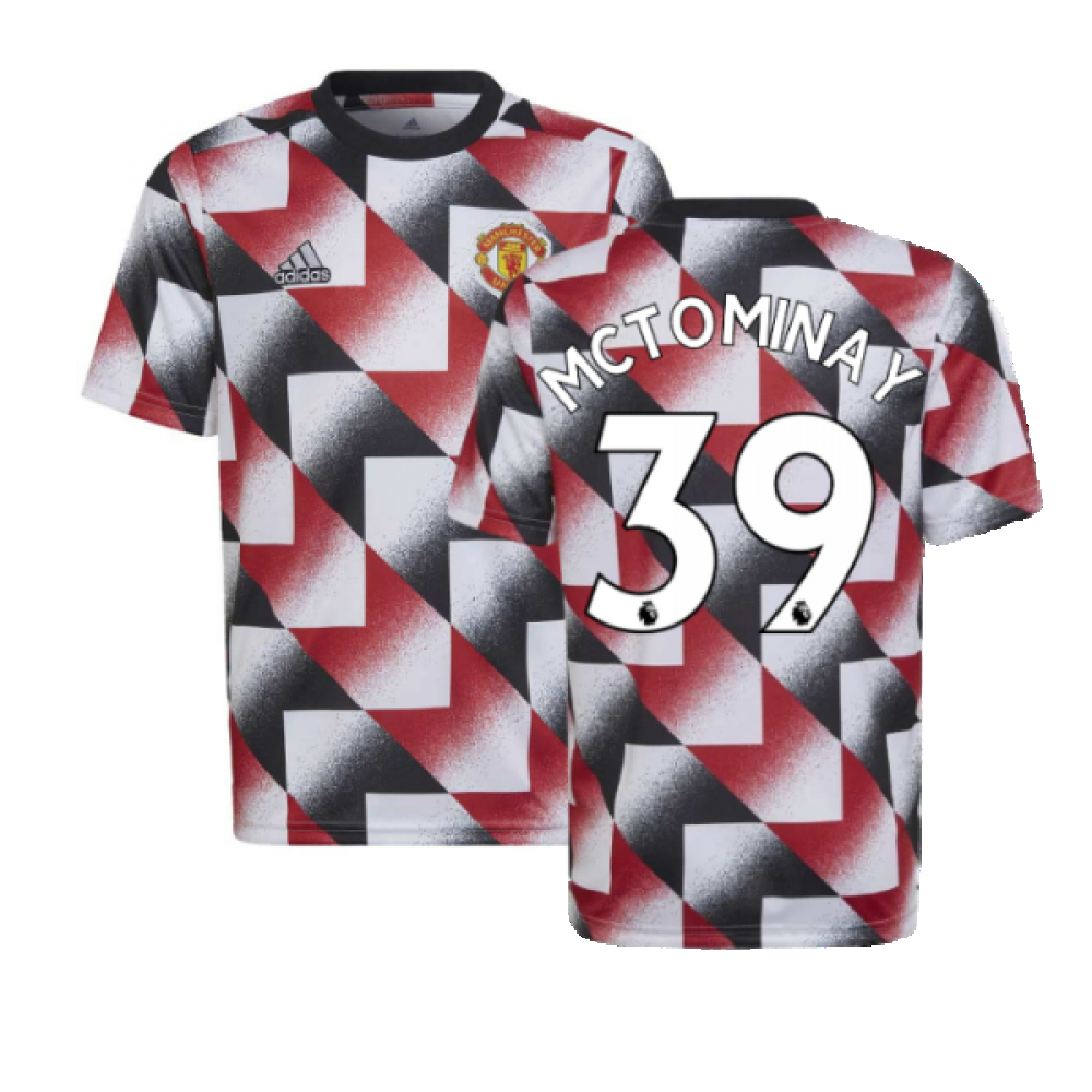 2022-2023 Man Utd Pre-Match Shirt (White) - Kids (McTOMINAY 39)