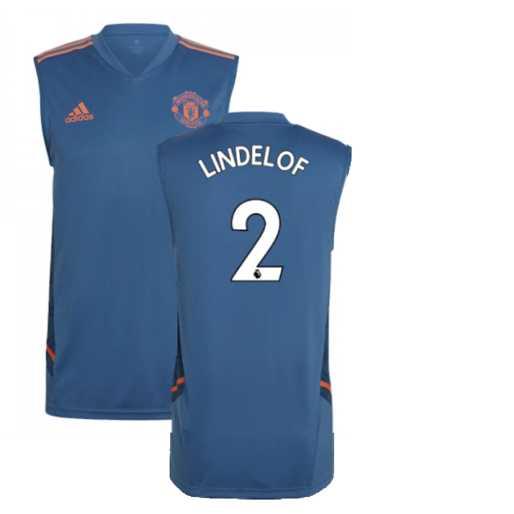 2022-2023 Man Utd Sleeveless Jersey (Blue) (LINDELOF 2)