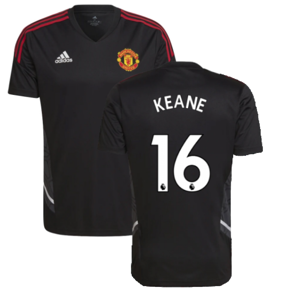 2022-2023 Man Utd Training Shirt (Black) (KEANE 16)