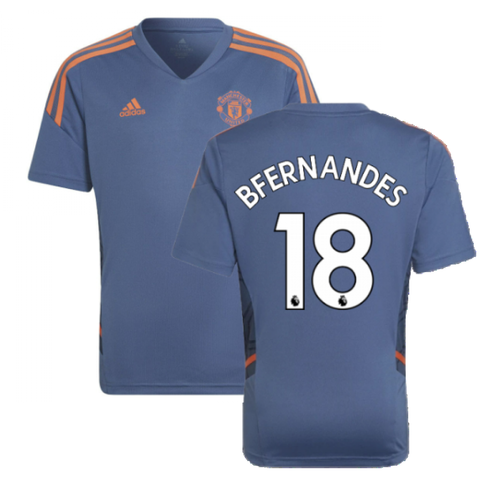 2022-2023 Man Utd Training Shirt (Blue) - Kids (B FERNANDES 8)