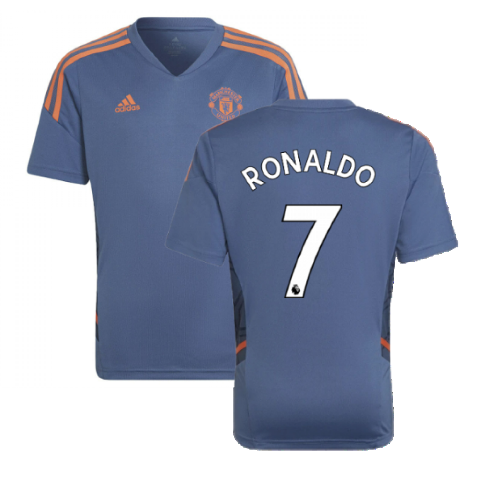 2022-2023 Man Utd Training Shirt (Blue) - Kids (RONALDO 7)