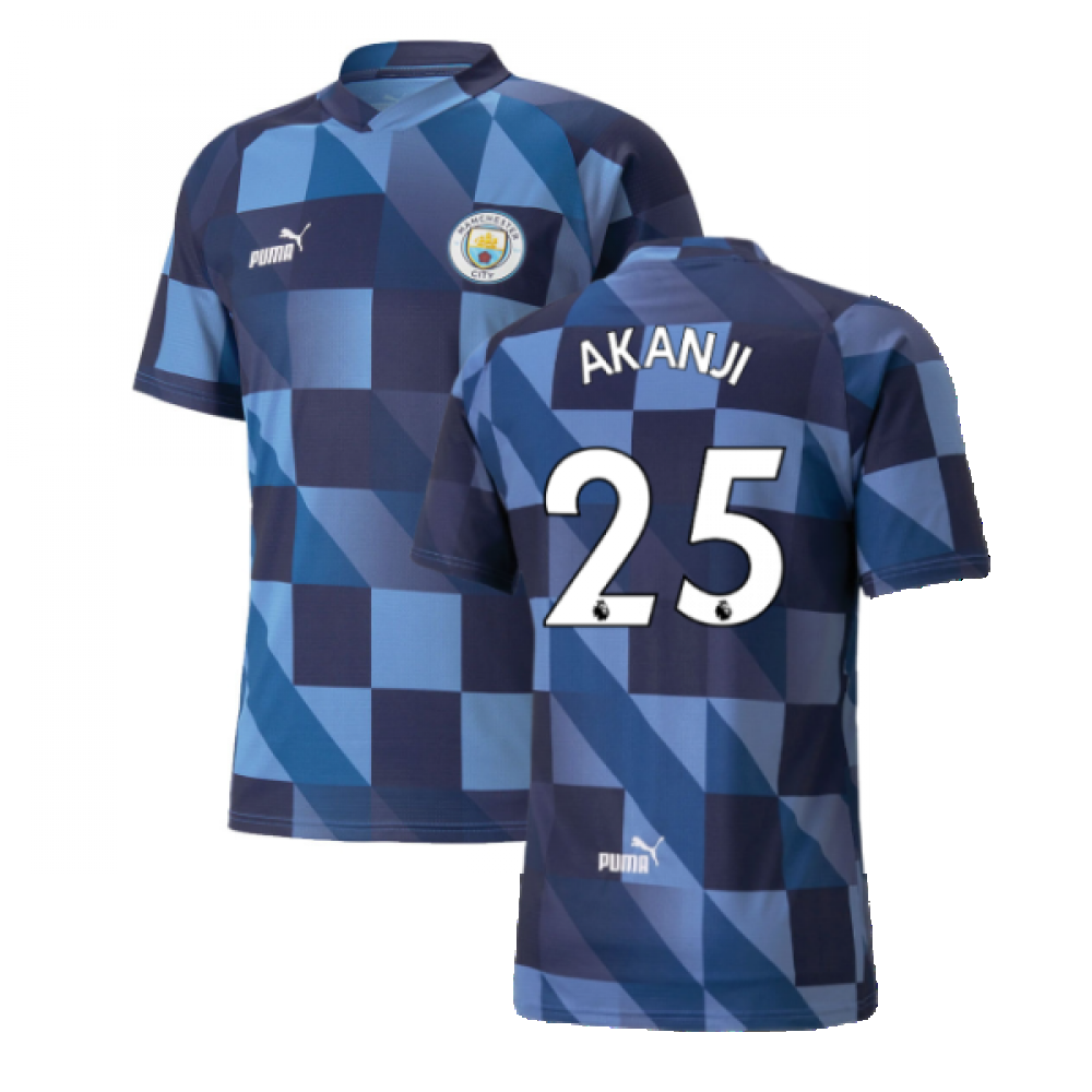 2022-2023 Manchester City Pre-Match Jersey (Blue-Navy) (Akanji 25)