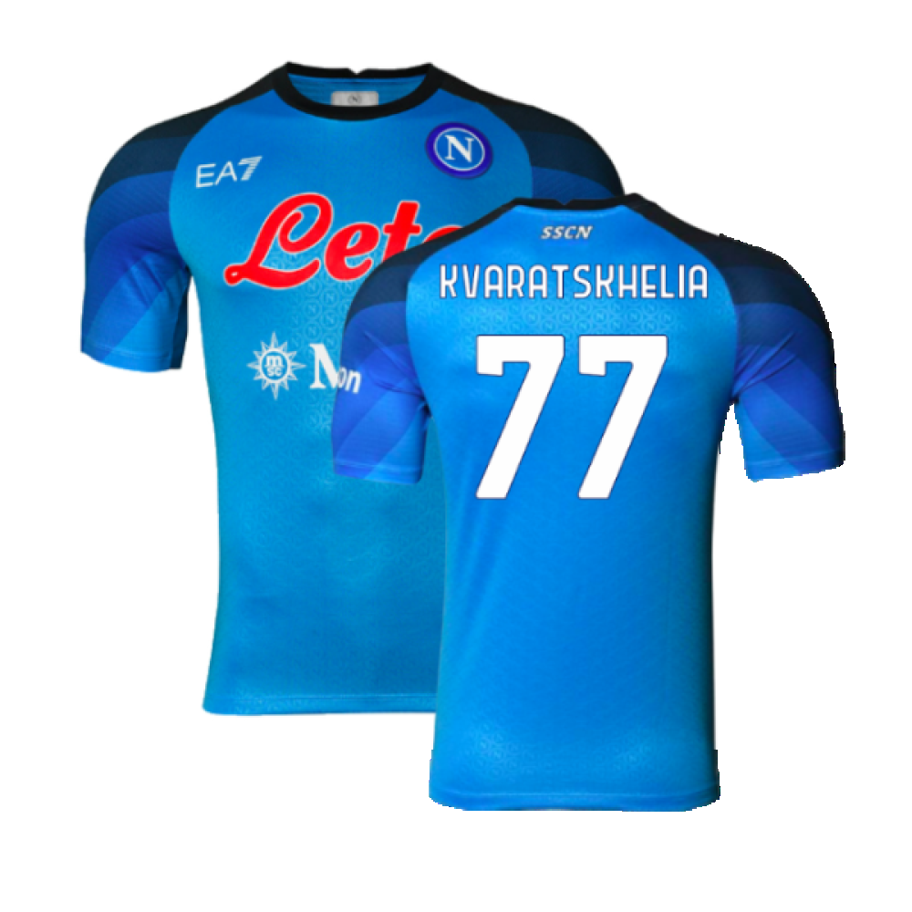 2022-2023 Napoli Home Authentic Shirt (Kvaratskhelia 77)